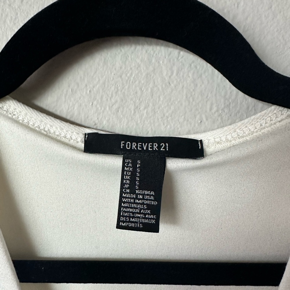 Forever 21 White Long Sleeve Dress - Picture 3 of 6